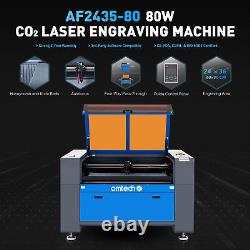 OMTech 80W 24x35 CO2 Laser Engraving Engraver Cutter with CW5202 Water Chiller