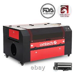 OMTech 80W 28x20 CO2 Laser Engraver Cutter with Cylinder Rotary Attachment