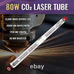 OMTech 80W CO2 Laser Tube Dia 60mm Length 1250mm for CO2 Laser Engraver Cutter