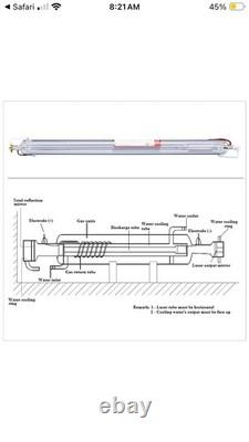 OMTech 80W CO2 Laser Tube LAT-ST80-01 For CO2 Laser Cutter NEW