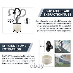 OMTech 80W Fume Extractor 3 Filter Air Purifier for Laser Engraver CNC Machine