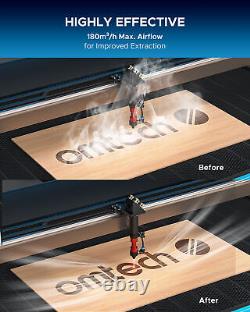 OMTech 80W Fume Extractor Air Purifier for CO2 Laser Engraving Marking Machine