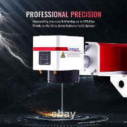 OMTech 80W JPT MOPA 4.3x4.3 6.9x6.9 Fiber Laser Marking Machine with Rotary Axis