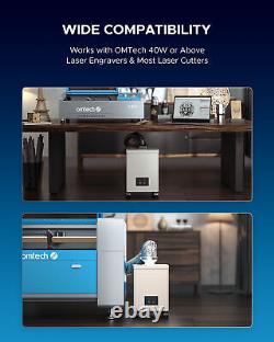 OMTech 80W Pure Air Fume Extractor 3 Filter Smoke Purifier for Laser Engraver