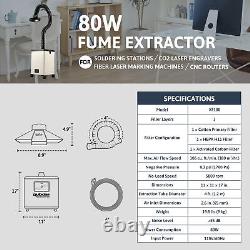 OMTech 80W Pure Air Fume Extractor Smoke Purifier XF-180 for CO2 Laser Engraver