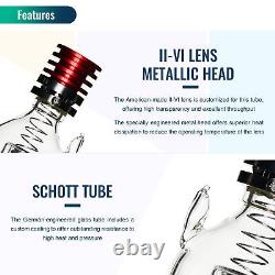 OMTech 80W YL H2 CO2 Laser Tube (Peak 100W) for CO2 Laser Engraver Cutter