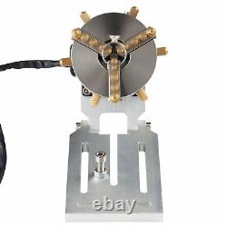 OMTech 80mm Rotary Axis 3.1 in 90deg Rise 360 Rotation Laser Engraving Accessory