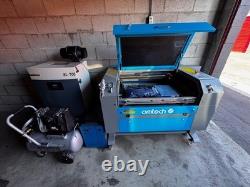 OMTech AF2028-80 80W CO2 Laser Complete Set Up