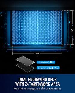 OMTech AF2435-80 80W CO2 Laser Engraver Cutter Cutting Engraving Machine