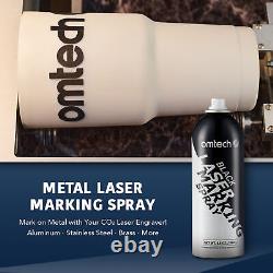 OMTech Black Metal Laser Spray Inks for CO2 Laser Engraver Cutter 13 oz. 24 Pack