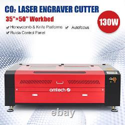 OMTech CO2 Laser Engraver Cutter 35x50 Inch Bed 130W EFR Tube 4 Way Pass Through