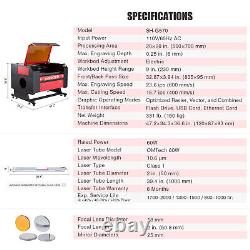 OMTech CO2 Laser Engraver Cutter 60W 28x20 Workbed with Rotation Axis Autofocus