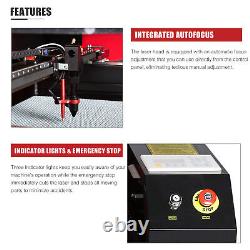 OMTech CO2 Laser Engraver Cutter 60W 28x20 Workbed with Rotation Axis Autofocus