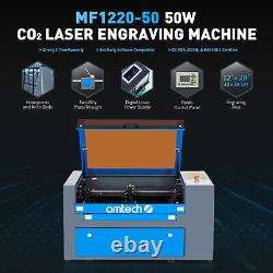 OMTech CO2 Laser Engraving Machine Cutter Engraver 50W 12x20 with LightBurn