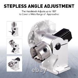 OMTech Fiber Laser Engraving Machine Rotary Axis Attachment 3 Jaw Rotary Chuck