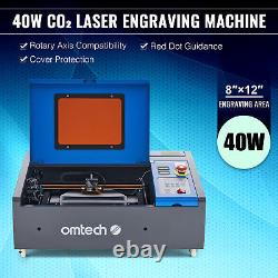 OMTech K40 Desktop Laser Engraver 8x12 CO2 Laser Marker for Wood Acrylic Fabric