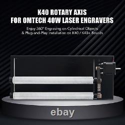 OMTech K40 Laser Rotary Tool for 40W CO2 Laser Engraver on Irregular Surfaces