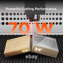 OMTech Polar 2 70W 28x14.2 CO2 Laser Engraving Machine with 16MP Camera