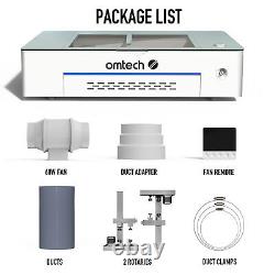 OMTech Polar 50W 12×20 CO2 Laser Cutter Engraver Marker with Rotary Axis