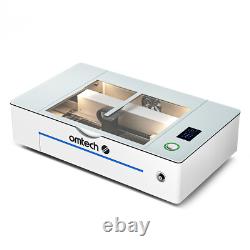 OMTech Polar 55W Desktop Laser Engraver 12x20in Workbed Autofocus 2 Rotary Axes