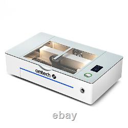 OMTech Polar 55W Desktop Laser Engraver 12x20in Workbed Autofocus w. Rotary Axes