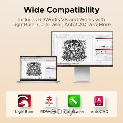 OMTech Polar Lite 55W Desktop CO2 Laser Engraver Marker Cutter with Lightburn