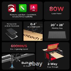 OMTech&Preenex 80W 20x28 CO2 Laser Engraver Cutter Cutting Engraving Machine