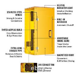 OMTech Protective Cover Acrylic Safety Enclosure with Interlock for Fiber Laser