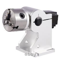 OMTech Rotary Axis 80mm 3 Jaw Rotary Attachment for Fiber Laser Engraver Marker