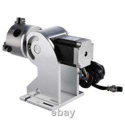 OMTech Rotary Axis 80mm 3 Jaw Rotary Attachment for Fiber Laser Marking machine