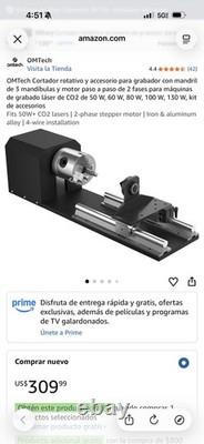 OMTech Rotary Cutter 3-Jaw Chuck Cylindrical Rotary Attachment for CO2 Laser