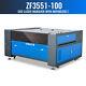 Omtech Zf3551-100 100w Co2 Laser Engraver Cutting Engraving Machine Dual Tubes
