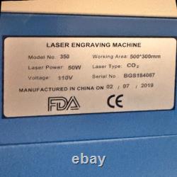 Orion Motor Tech 50W CO2 12x20 Laser Engraving Cutting Machine Wood Acrylic