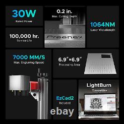Preenex 30W JPT MOPA Fiber Laser Marker Marking Engraving Machine with 6.9x6.9