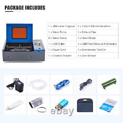 Preenex 8x12 40W CO2 Laser Cutter Engraver Red Dot Guidance with Water Chiller