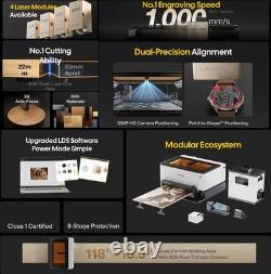 Refurbished LaserPecker LX2 40W Enclosed Laser Engraver Cutter Rotary Bundle