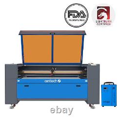 Secondhand 130W 55x35in CO2 Laser Engraving Machine Cutter w Water Chiller