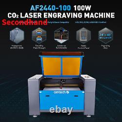 Secondhand 24x40 100W CO2 Laser Cutter engraver Autofocus CW5200 Water Chiller