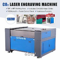 Secondhand 24x40 100W CO2 Laser Cutter engraver Autofocus w CW5200 Water Chiller