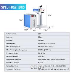 Secondhand 30W Fiber Laser Marking Engraving Machine 6.9x6.9 Laser Engraver