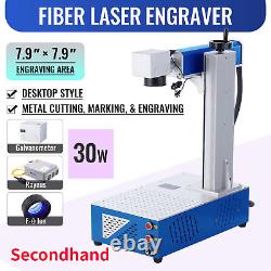 Secondhand 30W Fiber Laser Marking Machine 7.9x 7.9 Metal Engraver