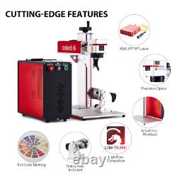 Secondhand 30W JPT MOPA 7x7 Fiber Laser Marking Engraving Machine with Rotary Axis