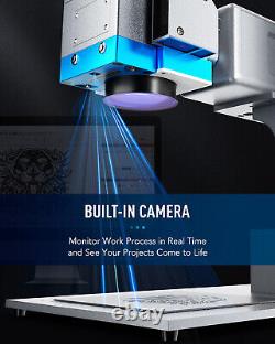 Secondhand 50W 7x7 JPT Fiber Marking Machine w Rotary Axis for Metal Silver Gold