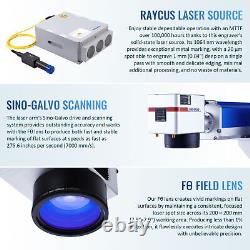 Secondhand 50W Fiber Laser Cutter Metal 12x12 Desktop Laser Engraving Machine