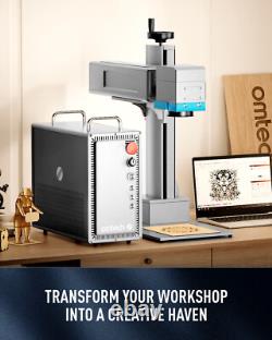 Secondhand 50W JPT Autofocus Fiber Laser Marking Machine with Camera & Rotary Axis