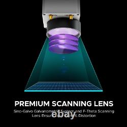 Secondhand 50W Raycus Fiber Laser Marking Engraving Machine 8×8 in w Rotary Axis