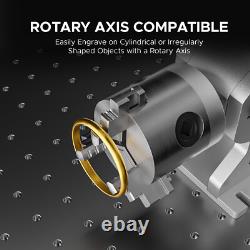 Secondhand 50W Raycus Fiber Laser Marking Engraving Machine 8×8 in w Rotary Axis