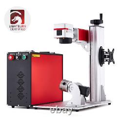 Secondhand 60W Fiber Laser Color Marking Machine 7x7 Bed JPT M7 with Rotary Axis