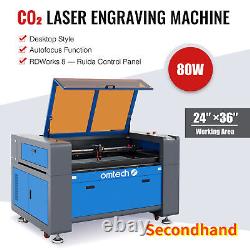 Secondhand 80W 35x24 in. CO2 Laser Engraver Cutter Engraving Autofocus Ruida