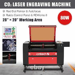 Secondhand 80W CO2 Laser Engraving Cutting Marking Machine w 28x20 Bed Autofocus